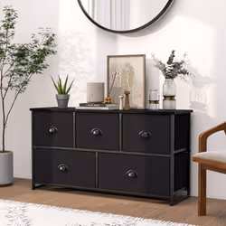 Fabric Drawer Cabinet Chest of Drawers with Sturdy Metal Frame