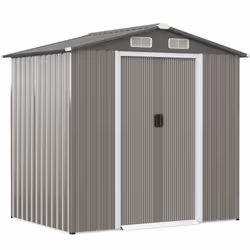 6FT x 4FT Outdoor Storage Shed Metal Tool House W/ 4 Air Vents