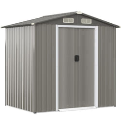6FT x 4FT Outdoor Storage Shed Metal Tool House W/ 4 Air Vents