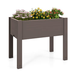 53L Self-Watering Planter Box Stand Grow Box W/ Drainage Hole