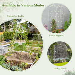 4 Pack 180 cm x 50 cm Metal Garden Trellis Rustproof Plant Support