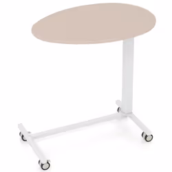 Mobile Standing Desk Height Adjustable Rolling Desk w/ Pneumatic Lift