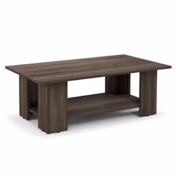 2-tier Center Cocktail Table w/ Large Tabletop & 5 Support Legs Modern