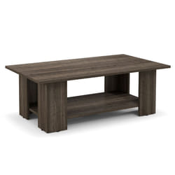 2-tier Center Cocktail Table w/ Large Tabletop & 5 Support Legs Modern