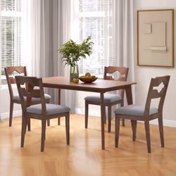 Dining Chair Set of 2 Fabric Upholstered Kitchen Chairs w/ Padded Seat