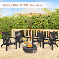 Wood Adirondack Chair Patio Chair with Solid Acacia Wood