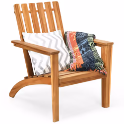 Wood Adirondack Chair Patio Chair with Solid Acacia Wood