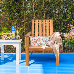 Wood Adirondack Chair Patio Chair with Solid Acacia Wood