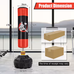 Freestanding Punching Bag  Boxing Bag w/ Fillable Base Suction Cups