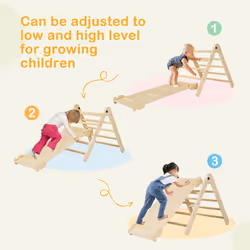 7-in-1 Indoor Climbing Toys for Toddlers Foldable  w/ Reversible Ramp