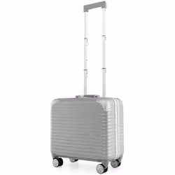 16" Under-seat Carry On Luggage PC Hard Shell Suitcase Spinner Wheels