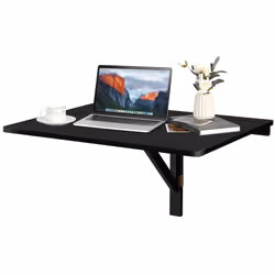 Wall Mounted Folding Table 80 x 60 cm Drop-Leaf Floating Writing Desk