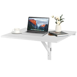 Wall Mounted Folding Table, 80 x 60 cm Drop-Leaf Floating Writing Desk