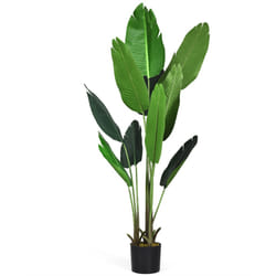 160cm Artificial Tropical Palm Tree with 10 Leaves & Black Pot