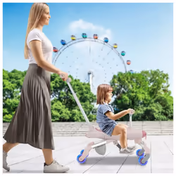 2-in-1 Kids Ride-on Push Car Plane-Themed Foot-to-Floor Sliding Toy