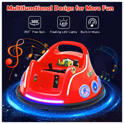 12V Electric Ride On Bumper Car Kids 360Â° Swivel 12V Ride On Toy