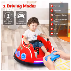 12V Electric Ride On Bumper Car Kids 360Â° Swivel 12V Ride On Toy