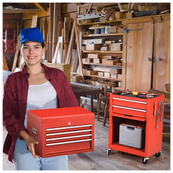 6 Drawers Rolling Tool Chest High Capacity Tool Storage Cabinet