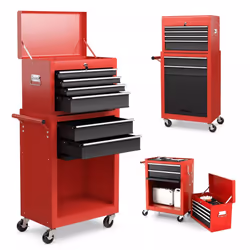 6 Drawers Rolling Tool Chest High Capacity Tool Storage Cabinet