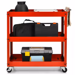 3-Tier Tool Trolley Utility Cart Heavy Duty Service Cart
