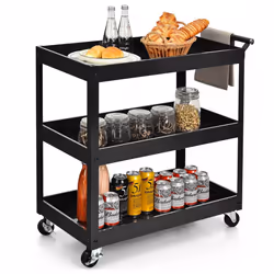 3-Tier Tool Trolley Utility Cart Heavy Duty Service Cart