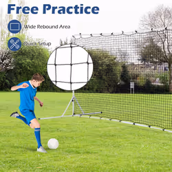 Soccer Rebounder Net Football Training Equipment w/Carry Bag
