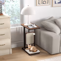 C-Shaped Cat Side Table Modern Cat Tree & End Table