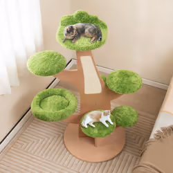 128 cm Pine Shape Cat Tree Indoor Cute Multi-level Cat Tower