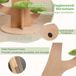 128 cm Pine Shape Cat Tree Indoor Cute Multi-level Cat Tower
