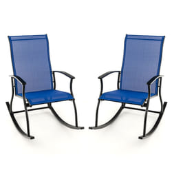 2 Pieces Outdoor Rocking Chairs Patio Cozy Rockers