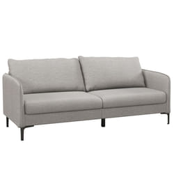 Loveseat Sofa Upholstered Couch with Armrest & Sturdy Metal Legs Grey