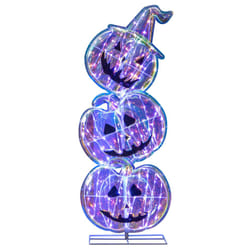 3.4 FT Light up Stacked Halloween Pumpkins Jack-O-Lantern Decorations