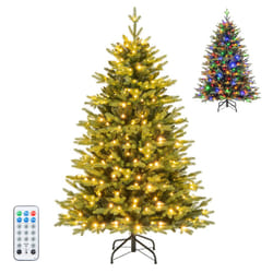 5 FT Pre-lit Artificial Christmas Tree Hinged Xmas Tree w/ 844 Branch