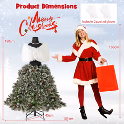 5 FT Artificial Mannequin Tree Lighted Dress Form Tree w/ 465 Branch