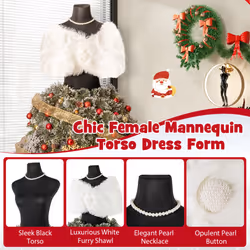 5 FT Artificial Mannequin Tree Lighted Dress Form Tree w/ 465 Branch