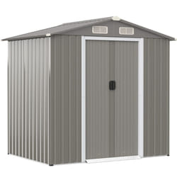 6FT x 4FT Outdoor Storage Shed Metal Tool House W/ 4 Air Vents