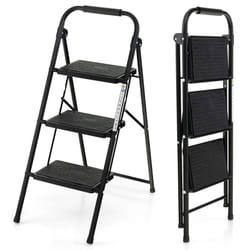 Folding Step Ladder 3-Step Ladder Portable Step Stool 265KG Capacity