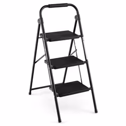 Folding Step Ladder 3-Step Ladder Portable Step Stool 265KG Capacity