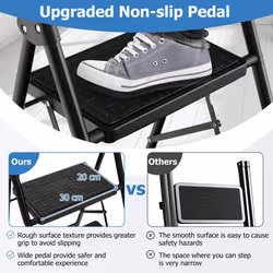 Folding 2 Step Ladder Heavy Duty Safety Anti-Slip Stool Portable Step Stool