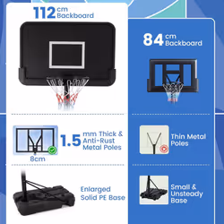 Adjustable Portable Basketball Hoop Outdoor Basketball Goal System