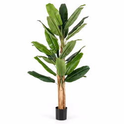 195cmTall Artificial Banana Tree Fake Banana Tree with 27 Large Leaves