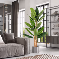 195cmTall Artificial Banana Tree Fake Banana Tree with 27 Large Leaves