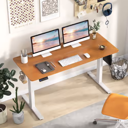 Electric Standing Desk 140 x60 cm Height Adjustable Computer Desk