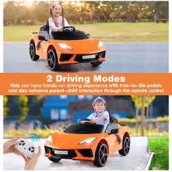 12V Electric Kids Ride On Car Licensed Chevrolet Corvette C8 Toy Car
