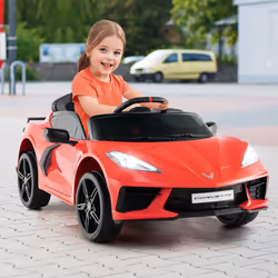 12V Electric Kids Ride On Car Licensed Chevrolet Corvette C8 Toy Car