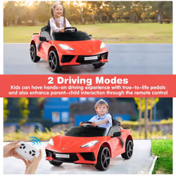 12V Electric Kids Ride On Car Licensed Chevrolet Corvette C8 Toy Car