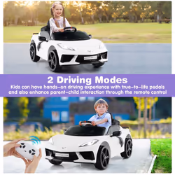 12V Electric Kids Ride On Car Licensed Chevrolet Corvette C8 Toy Car