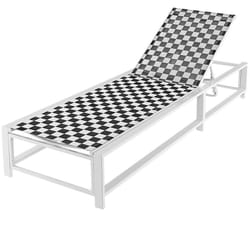 Adjustable Patio Chaise Lounge Outdoor Lounge Chair with Wheels