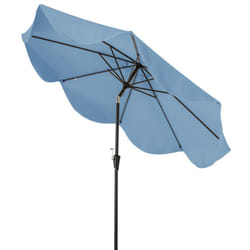 9FT Patio Umbrella 2-Tier Heavy-Duty Market Table Umbrella Crank Handle