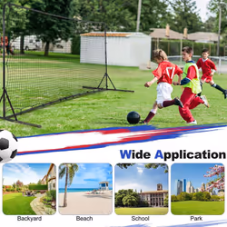Portable Soccer Rebounder Net Soccer Training Equipment w/Carry Bag